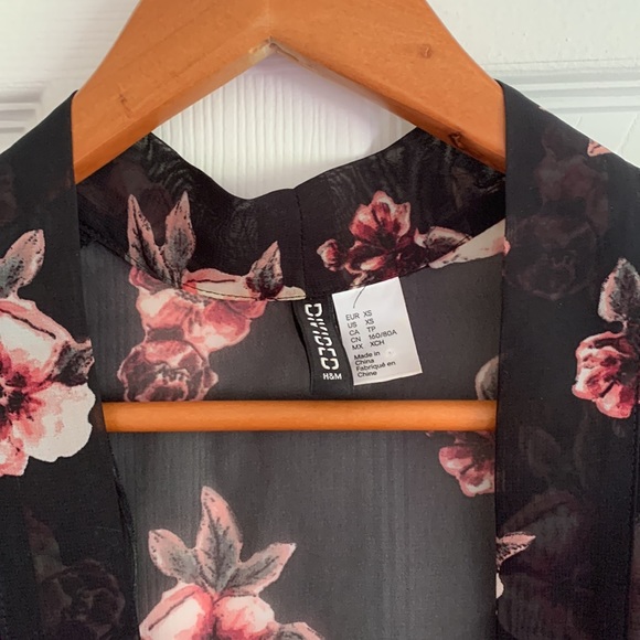 SOLD Sheer Floral Kimono - Picture 2 of 6